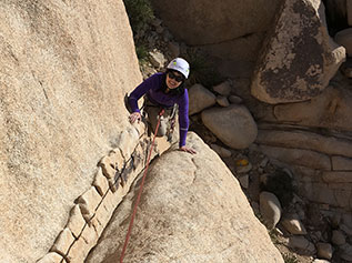 39-Steps-317x237 Climber on 39 Steps 5.4 in Joshua Tree National Park